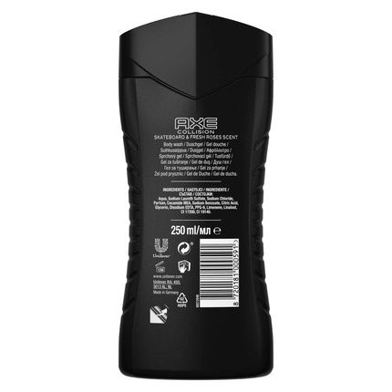 Axe Skateboard & Fresh Roses 3In1 Men'S Shower Gel For Body Hair Face 12H Fresh Plant-Based Scent 250Ml - Image 3