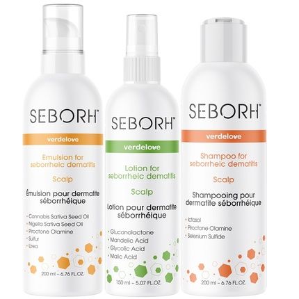 Seborh Set Shampoo, 200 Ml + Scalp Emulsion, 200 Ml + Scalp Liquid, 150 Ml