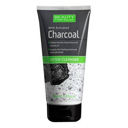 Beauty Formulas Charcoal Detox Cleanser Facial Wash With Activated Charcoal 150Ml