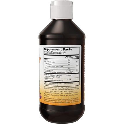 Now Supplements Liquid Elderberry For Kids With Zinc And Astragalus Immune Support 8-Ounce