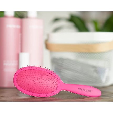 Framar Detangling Brush For Curly Hair - Hairbrush For Women Detangler, Elegant Hairbrush Detangler For Curly Hair, Children'S Hairbrush (Pink) - Image 3