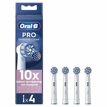 Oral-B Pro Sensitive Clean Electric Toothbrush Head X-Shaped Extra Soft Bristles - Pack Of 4