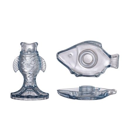 Creative Collection Linley Candle Holder In Blue