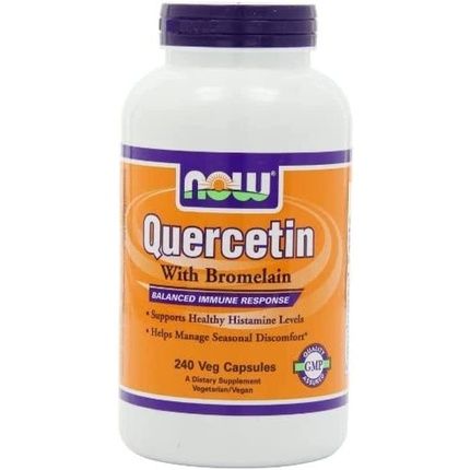 Now Quercetin With Bromelain 240 Vegetarian Capsules