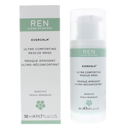 Ren Clean Skincare Evercalm Ultra Comforting Rescue Mask 50Ml Moisturizing Cream Mask For Sensitive Skin
