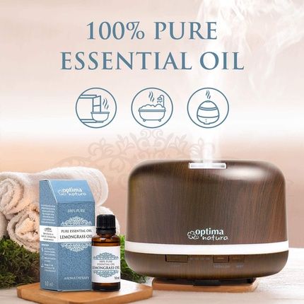 Optima Natura 100% Pure Lemongrass Essential Oil For Aromatherapy And Massage 10Ml - Image 3