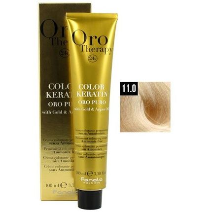 Fanola Oro Puro Therapy Keratin Hair Color 100Ml 11.0 Super Blonde Platinum - Image 3