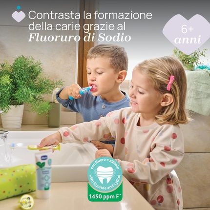 Chicco Sweet Mint Children'S Toothpaste With Fluoride And Xylitol 50Ml