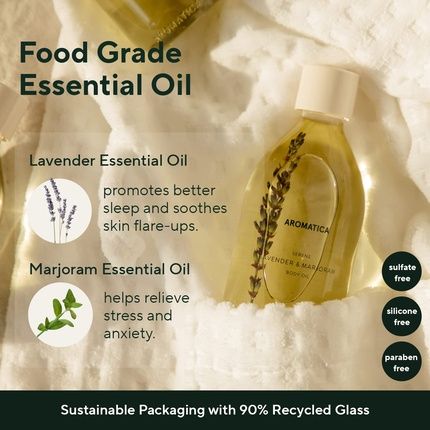 Aromatica Serene Body Oil Lavender & Marjoram Aromatherapy Massage Oil 100Ml 3.38 Fl. Oz - Image 3