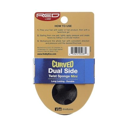 Red By Kiss Dual Sided Twist Sponge Mini Curved Hair Brush - Image 3