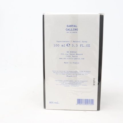 Santal Calling By Ex Nihilo Eau De Parfum 3.3Oz 100Ml Spray New With Box