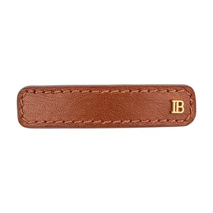 Balmain Hair Couture Genuine Leather Medium Barrette Riviera Collection