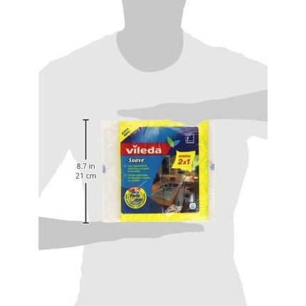 Vileda Soft Yellow Cleaning Cloth, 2 Cloths - Image 3