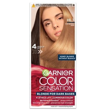 Garnier Color Sensation Hair Color Cream Hl3 Honey Blonde 112Ml