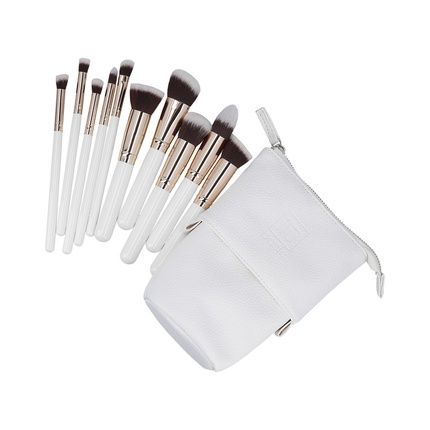 Ilu Basic Set 10 Makeup Brushes With White Bag