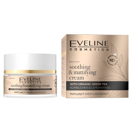 Eveline Cosmetics Organic Gold Mattifying Soothing Cream With Organic Green Tea