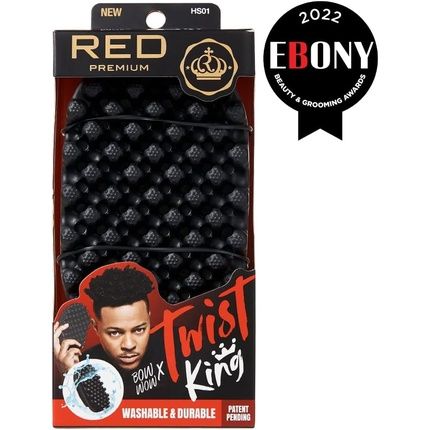 Red By Kiss Bow Wow X Twist King Premium Luxury Twist Styler Brush With Large Styling Pik Durable Washable Afro Curl Sponge Racket For Barbers And Daily Use Ideal For Curly Coiled 4C Hair Twist King Set 1