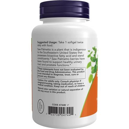 Now Foods Saw Palmetto 160Mg 240 Softgels - Image 3