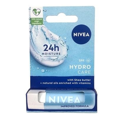 Labello Hydro Care Spf15 4.8G Moisturizing Lip Balm With Aloe Vera, Shea Butter, And Nourishing Natural Oils