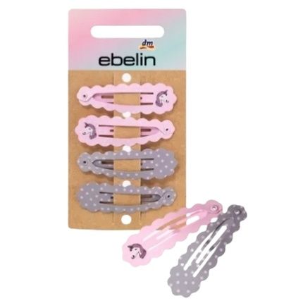 Ebelin Professional Monochrome Hair Clip Set - Pack Of 4
