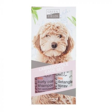 Greenfields Dog Shampoo Gift Set For Labradoodle Curly Fur 2 X 250Ml