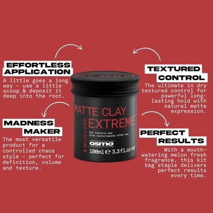 Osmo Matte Clay Extreme Dry Textured Control Matt Finish For A Natural Look