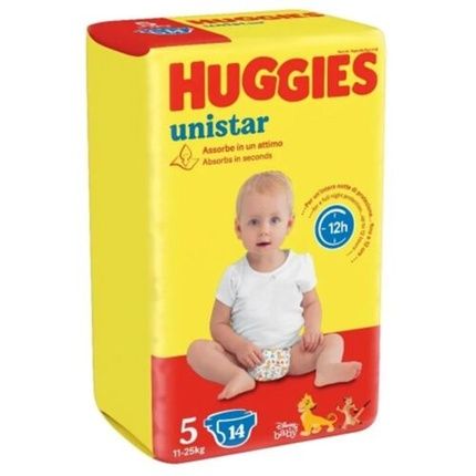 Huggies Unistar Diapers 5 11-25 Kg 14 Pz