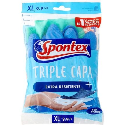 Spontex Mapa Triple Layer Ext Large Gloves Blue And Turquoise Xl