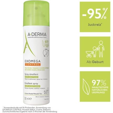 A-Derma Exomega Control Emollient Spray 50Ml - Image 3