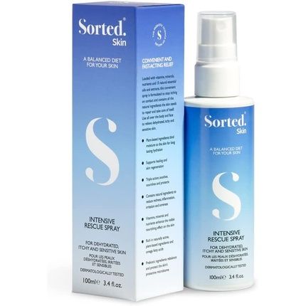 Sorted Skin Intensive Rescue Spray For Dry Atopic Sensitive Allergy Prone Skin - Hydrating Vegan And Natural With Prebiotic Ingredients