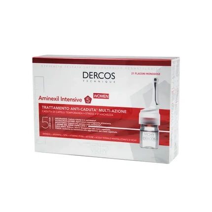 Vichy Dercos Aminexil Clinical 5 Multipurpose Antihair Loss Treatment For Women 21 X 6 Ml - Image 4