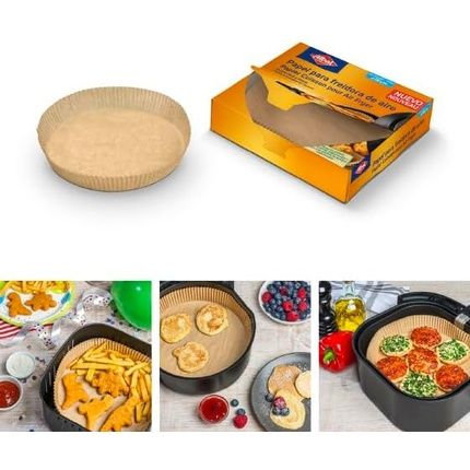 Albal Air Fryer Paper 20 Pieces 20Cm - Pack Of 20, Suitable For Square And Round Air Fryers, Greaseproof, Non-Stick, Disposable, Perfect For Fryers Type Cosori Cecotec - Image 3