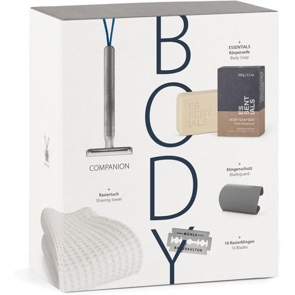 Muhle Body Gift Set 14 Pieces Unisex Safety Razor With Blue Cord