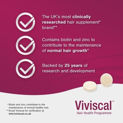Viviscal Hair Growth Tablets For Women 60 Tablets - Image 3