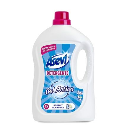 Asevi 23660 Active Gel Laundry Detergent 42 Washes White