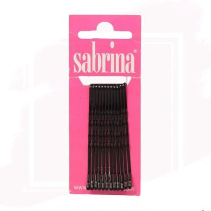 Sabrina Ball Pointed Hair Grips Waved Black 59Mm