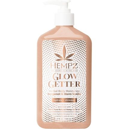 Hempz Beauty Actives Glow Getter Herbal Body Moisturizer Lotion Cream - Paraben Free