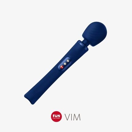 Fun Factory Vim Wand Massager Midnight Blue Made In Germany Rechargeable Massage Device With 3 Massage Programs And Massage Head For Relaxing Full Body Massages Midnight Blue