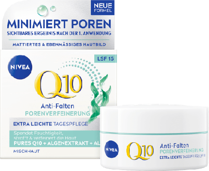 Nivea Anti-Wrinkle Face Cream Q10 Pore Refinement Spf 15 - 50 Ml
