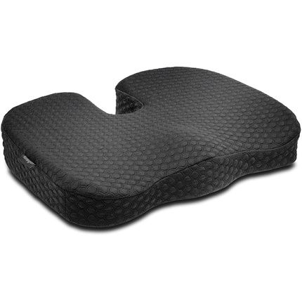Kensington Premium Cool-Gel Seat Cushion Black - Relieves Spine Pressure Improves Posture Siatica Orthopedic 363X460X71