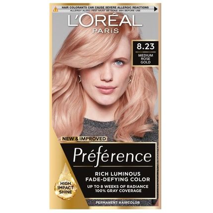 L'Oreal Preference Hair Color 8.23 Medium Rose Gold