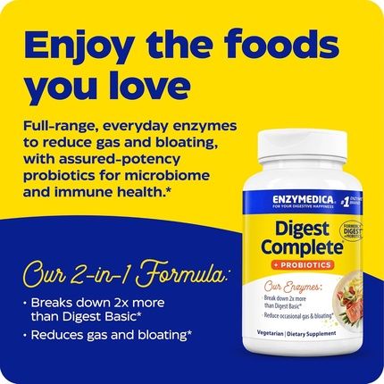 Enzymedica Digest Complete Probiotics Full Range Everyday Enzymes 800 - Image 3
