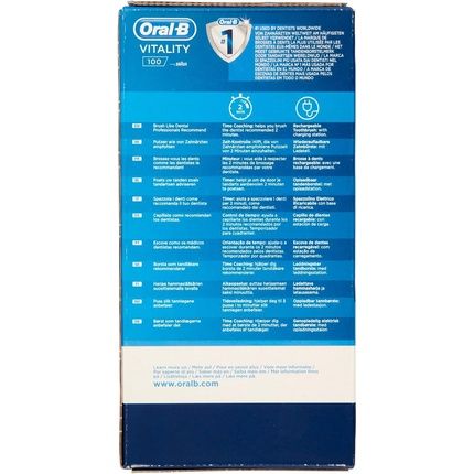 Oral B Vitality Cross Action Electric Toothbrush Black White 1 Count - Image 3