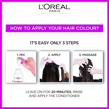 L'Oreal Paris Ammonia Free Semi-Permanent Hair Dye 200 Ebony Black Glossy Hair Colour Natural Looking Finish For Up To 28 Shampoos Casting Creme Gloss 1 Application - Image 3