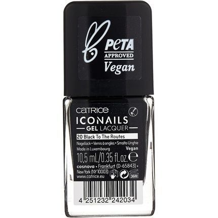 Catrice Iconails Gel Lacquer No. 20 Black To The Routes 10.5Ml