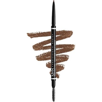 Nyx Professional Makeup Micro Brow Pencil Dual Ended With Mechanical Brow Pencil And Spoolie Brush Vegan Formula Shade: Chocolate 04