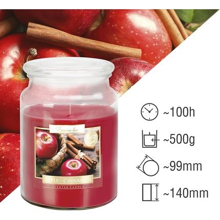 Bispol Large Scented Candle In Glass With Lid 100 Hours Burning Time 9.9Cm Diameter