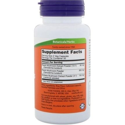 Now Foods Reishi Mushroom 270Mg 100 Veg Capsules