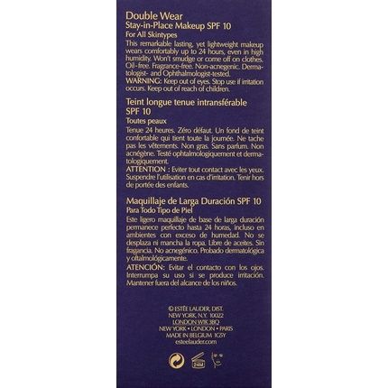Estee Lauder Double Wear Stay-in-Place Makeup SPF 10 Foundation 1 Fl Oz - Image 3