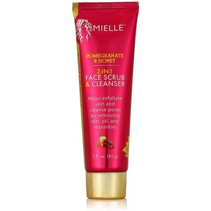 Mielle Organics Pomegranate & Honey 2-In-1 Face Scrub & Cleanser 2Oz